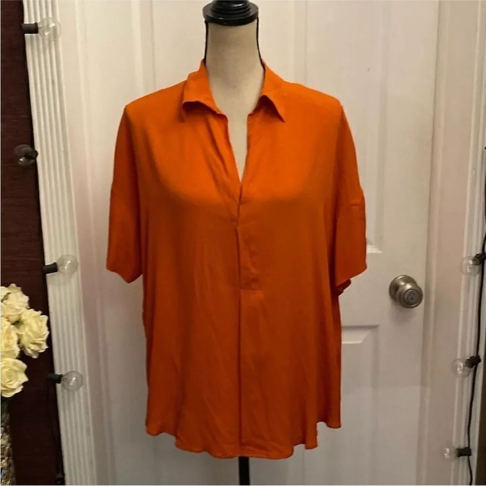Beatrice B Orange Women's Top, US4